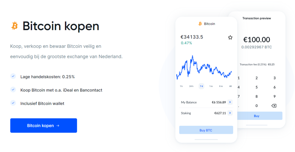 Bitcoin kopen op Bitvavo
