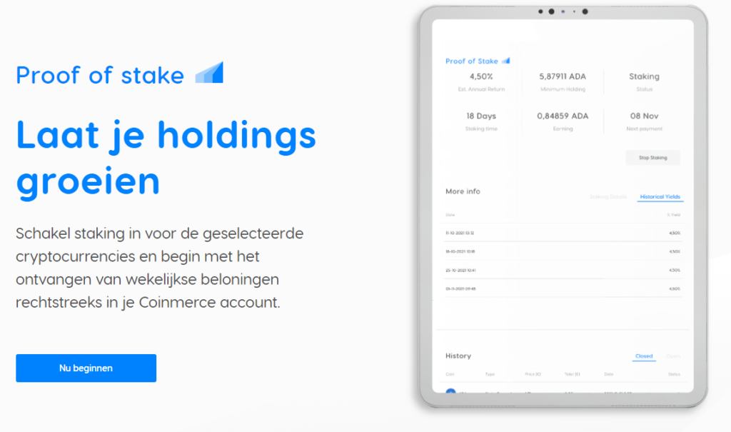Crypto staking coinmerce